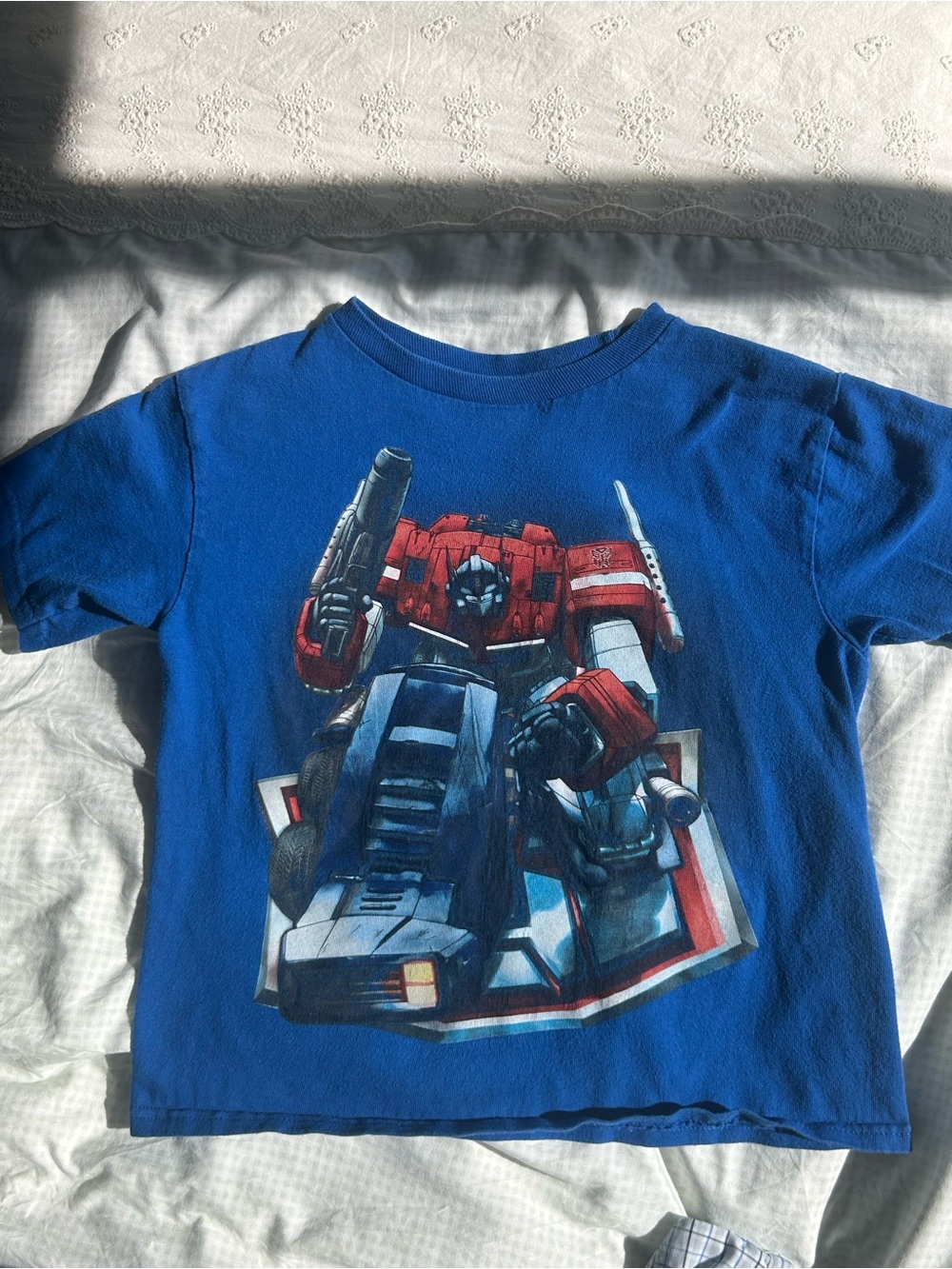 Blue Transformers Graphic Tee - Kids Short Sleeve Shirt